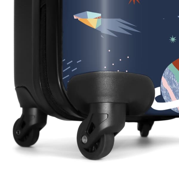 NoBoringSuitcase Resväska - 72L Incheckat Bagage Väska - Koffert med Hjul - 72L Flightcase Resvagn