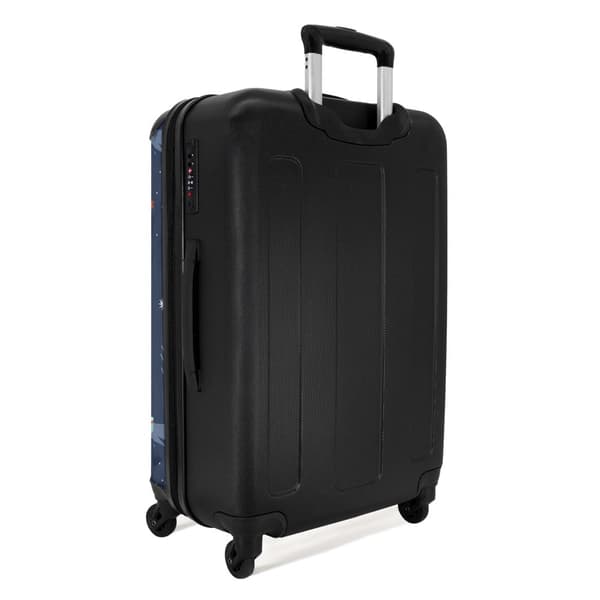 NoBoringSuitcase Resväska - 72L Incheckat Bagage Väska - Koffert med Hjul - 72L Flightcase Resvagn