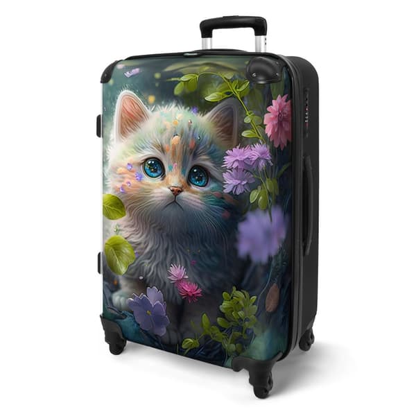 NoBoringSuitcase Resväska - 72L Incheckat Bagage Väska - Koffert med Hjul - 72L Flightcase Resvagn