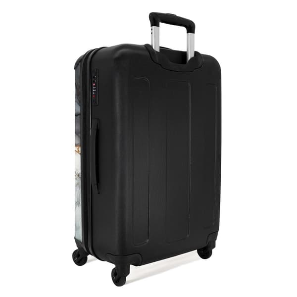 NoBoringSuitcase Resväska - 72L Incheckat Bagage Väska - Koffert med Hjul - 72L Flightcase Resvagn