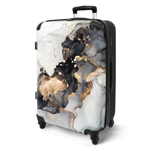 NoBoringSuitcase Resväska - 72L Incheckat Bagage Väska - Koffert med Hjul - 72L Flightcase Resvagn