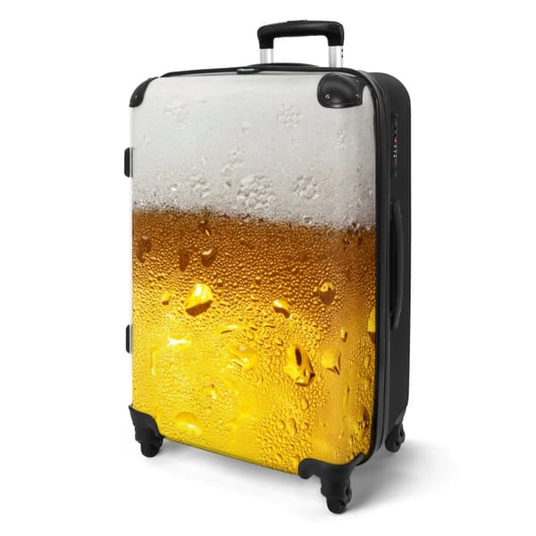 NoBoringSuitcase Resväska - 72L Incheckat Bagage Väska - Koffert med Hjul - 72L Flightcase Resvagn