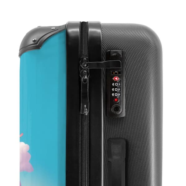 NoBoringSuitcase Resväska - 72L Incheckat Bagage Väska - Koffert med Hjul - 72L Flightcase Resvagn