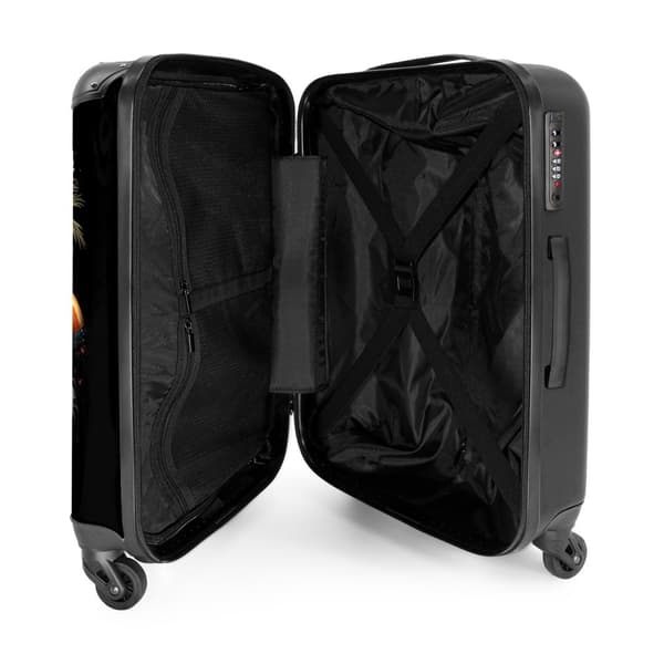 NoBoringSuitcase Resväska - 72L Incheckat Bagage Väska - Koffert med Hjul - 72L Flightcase Resvagn