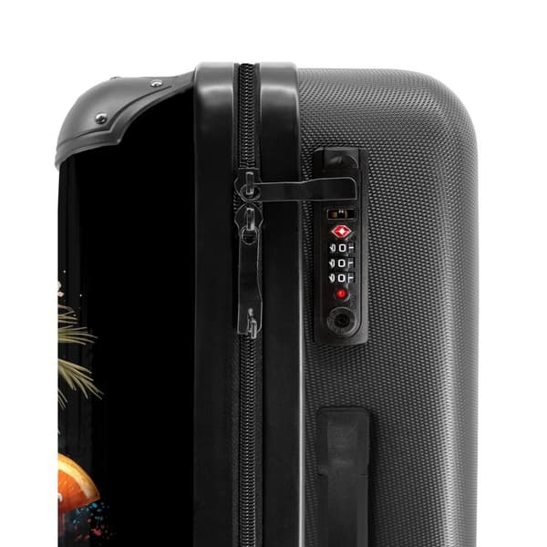NoBoringSuitcase Resväska - 72L Incheckat Bagage Väska - Koffert med Hjul - 72L Flightcase Resvagn