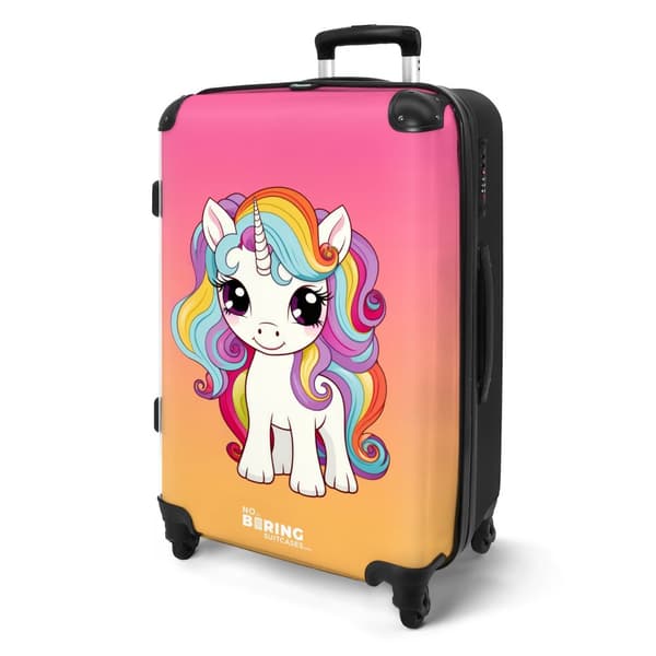 NoBoringSuitcase Resväska - 72L Incheckat Bagage Väska - Koffert med Hjul - 72L Flightcase Resvagn