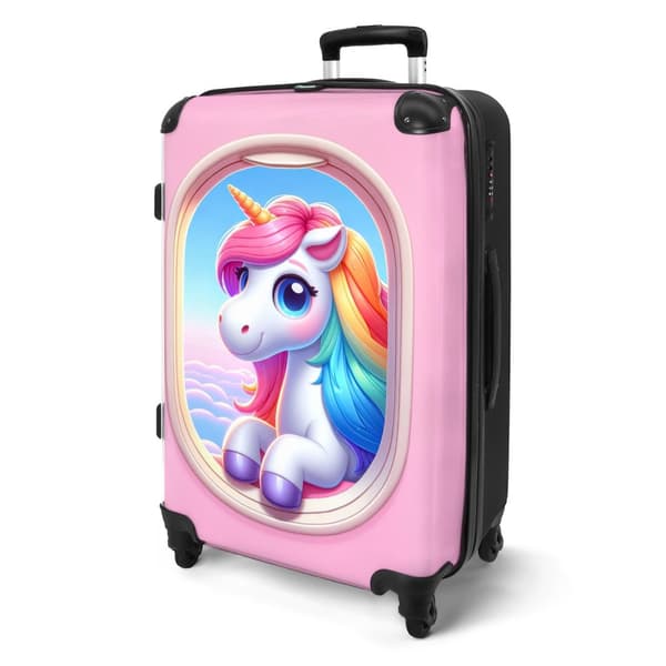 NoBoringSuitcase Resväska - 72L Incheckat Bagage Väska - Koffert med Hjul - 72L Flightcase Resvagn