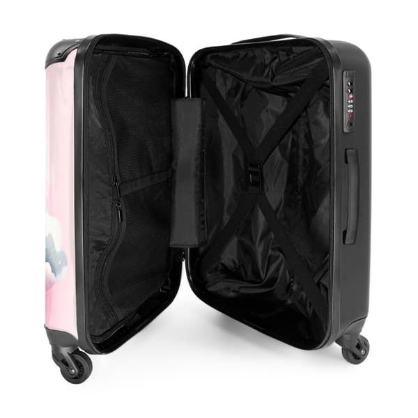 NoBoringSuitcase Resväska - 72L Incheckat Bagage Väska - Koffert med Hjul - 72L Flightcase Resvagn