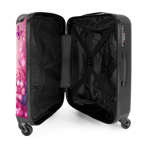 NoBoringSuitcase Resväska - 72L Incheckat Bagage Väska - Koffert med Hjul - 72L Flightcase Resvagn