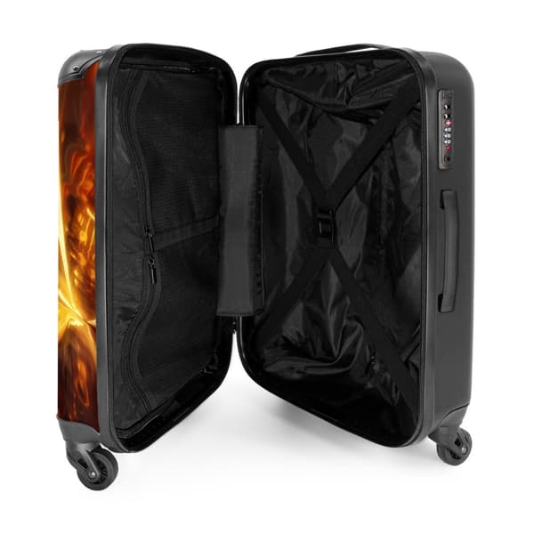 NoBoringSuitcase Resväska - 72L Incheckat Bagage Väska - Koffert med Hjul - 72L Flightcase Resvagn
