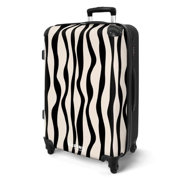 NoBoringSuitcase Resväska - 72L Incheckat Bagage Väska - Koffert med Hjul - 72L Flightcase Resvagn