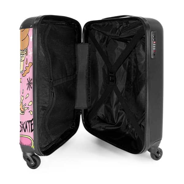 NoBoringSuitcase Resväska - 36L Kabinbagage Väska - Koffert med Hjul - 36L Kabin Flightcase Resvagn