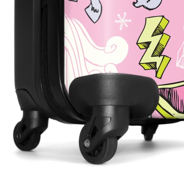NoBoringSuitcase Resväska - 36L Kabinbagage Väska - Koffert med Hjul - 36L Kabin Flightcase Resvagn