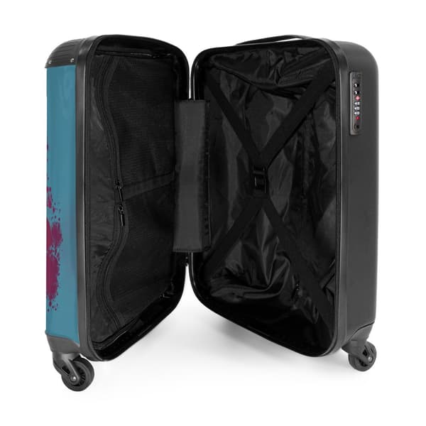 NoBoringSuitcase Resväska - 36L Kabinbagage Väska - Koffert med Hjul - 36L Kabin Flightcase Resvagn
