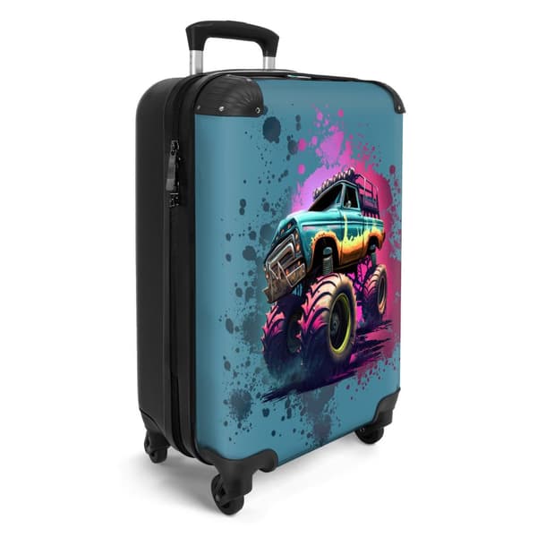 NoBoringSuitcase Resväska - 36L Kabinbagage Väska - Koffert med Hjul - 36L Kabin Flightcase Resvagn