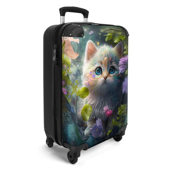 NoBoringSuitcase Resväska - 36L Kabinbagage Väska - Koffert med Hjul - 36L Kabin Flightcase Resvagn