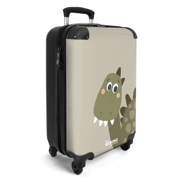 NoBoringSuitcase Resväska - 36L Kabinbagage Väska - Koffert med Hjul - 36L Kabin Flightcase Resvagn