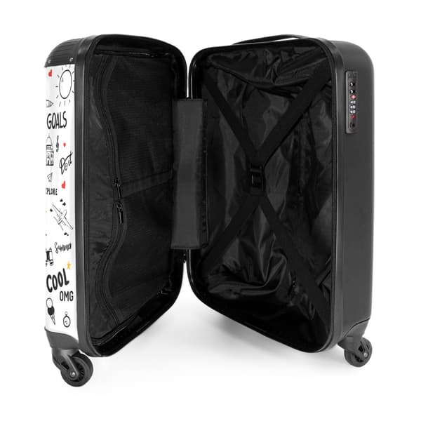 NoBoringSuitcase Resväska - 36L Kabinbagage Väska - Koffert med Hjul - 36L Kabin Flightcase Resvagn