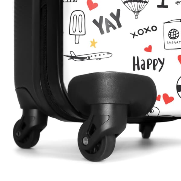 NoBoringSuitcase Resväska - 36L Kabinbagage Väska - Koffert med Hjul - 36L Kabin Flightcase Resvagn