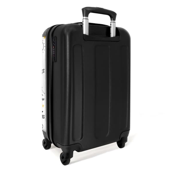NoBoringSuitcase Resväska - 36L Kabinbagage Väska - Koffert med Hjul - 36L Kabin Flightcase Resvagn