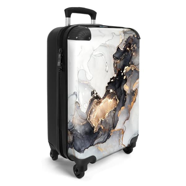 NoBoringSuitcase Resväska - 36L Kabinbagage Väska - Koffert med Hjul - 36L Kabin Flightcase Resvagn