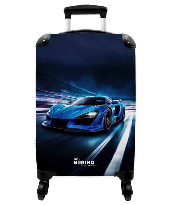 NoBoringSuitcase Resväska - 36L Kabinbagage Väska - Koffert med Hjul - 36L Kabin Flightcase Resvagn