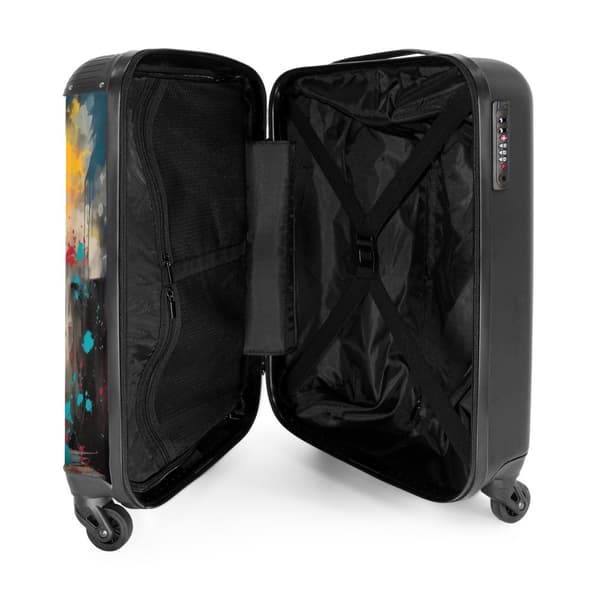 NoBoringSuitcase Resväska - 36L Kabinbagage Väska - Koffert med Hjul - 36L Kabin Flightcase Resvagn