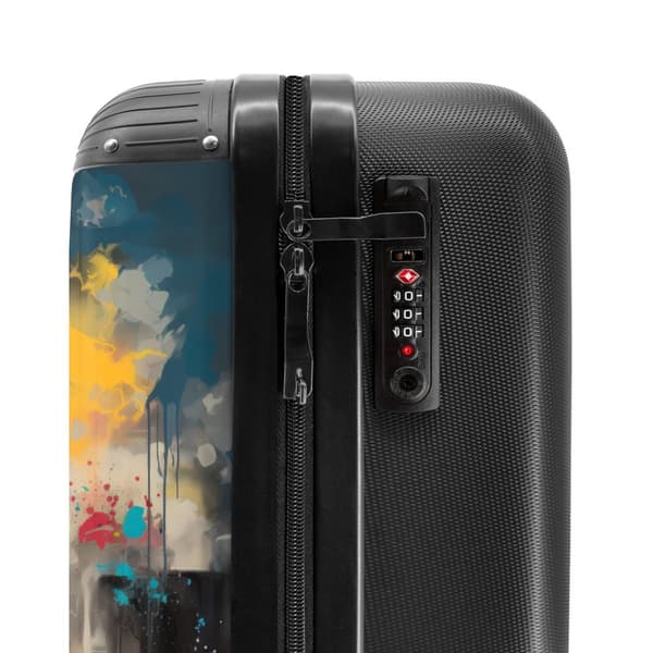 NoBoringSuitcase Resväska - 36L Kabinbagage Väska - Koffert med Hjul - 36L Kabin Flightcase Resvagn