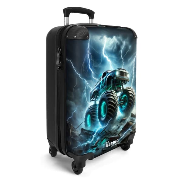 NoBoringSuitcase Resväska - 36L Kabinbagage Väska - Koffert med Hjul - 36L Kabin Flightcase Resvagn