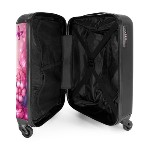 NoBoringSuitcase Resväska - 36L Kabinbagage Väska - Koffert med Hjul - 36L Kabin Flightcase Resvagn