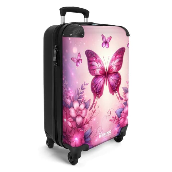 NoBoringSuitcase Resväska - 36L Kabinbagage Väska - Koffert med Hjul - 36L Kabin Flightcase Resvagn
