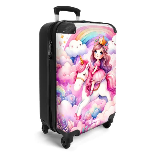 NoBoringSuitcase Resväska - 36L Kabinbagage Väska - Koffert med Hjul - 36L Kabin Flightcase Resvagn