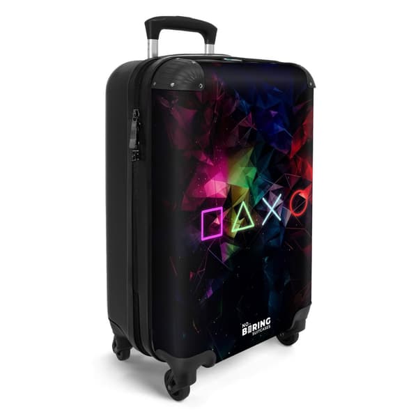 NoBoringSuitcase Resväska - 36L Kabinbagage Väska - Koffert med Hjul - 36L Kabin Flightcase Resvagn