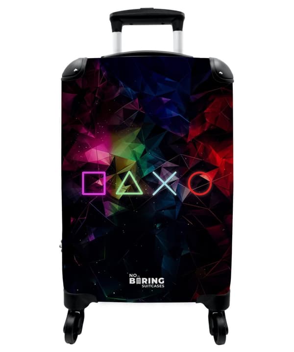 NoBoringSuitcase Resväska - 36L Kabinbagage Väska - Koffert med Hjul - 36L Kabin Flightcase Resvagn