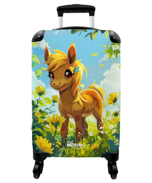 NoBoringSuitcase Resväska - 36L Kabinbagage Väska - Koffert med Hjul - 36L Kabin Flightcase Resvagn