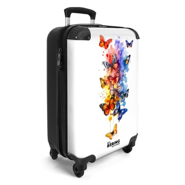 NoBoringSuitcase Resväska - 36L Kabinbagage Väska - Koffert med Hjul - 36L Kabin Flightcase Resvagn
