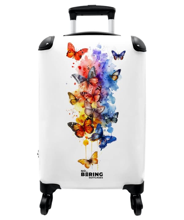 NoBoringSuitcase Resväska - 36L Kabinbagage Väska - Koffert med Hjul - 36L Kabin Flightcase Resvagn