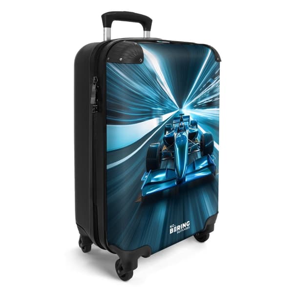 NoBoringSuitcase Resväska - 36L Kabinbagage Väska - Koffert med Hjul - 36L Kabin Flightcase Resvagn