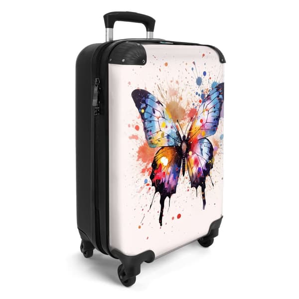 NoBoringSuitcase Resväska - 36L Kabinbagage Väska - Koffert med Hjul - 36L Kabin Flightcase Resvagn