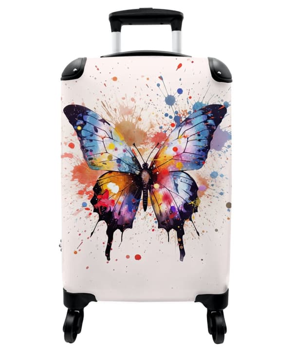 NoBoringSuitcase Resväska - 36L Kabinbagage Väska - Koffert med Hjul - 36L Kabin Flightcase Resvagn