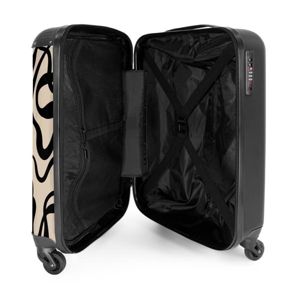 NoBoringSuitcase Resväska - 36L Kabinbagage Väska - Koffert med Hjul - 36L Kabin Flightcase Resvagn