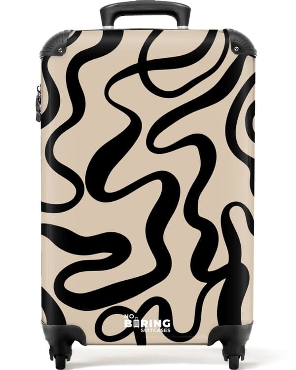 NoBoringSuitcase Resväska - 36L Kabinbagage Väska - Koffert med Hjul - 36L Kabin Flightcase Resvagn