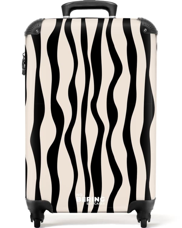 NoBoringSuitcase Resväska - 36L Kabinbagage Väska - Koffert med Hjul - 36L Kabin Flightcase Resvagn
