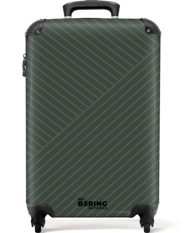 NoBoringSuitcase Resväska - 36L Kabinbagage Väska - Koffert med Hjul - 36L Kabin Flightcase Resvagn