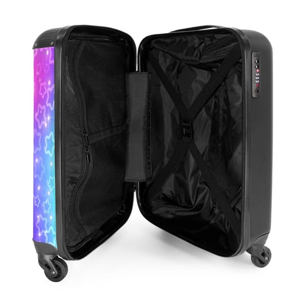 NoBoringSuitcase Resväska - 36L Kabinbagage Väska - Koffert med Hjul - 36L Kabin Flightcase Resvagn