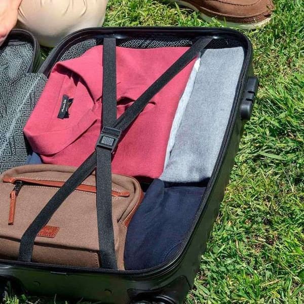 Numada - Svart Upfly 3-delars ABS kabinväska 53cm, Medium 63cm och necessär