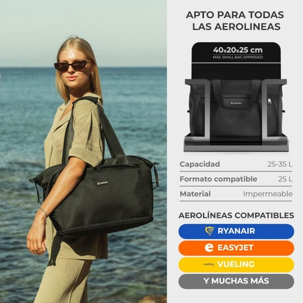 Sportstaske Numada Sort 35 L