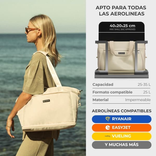 Sportstaske Numada Beige 35 L
