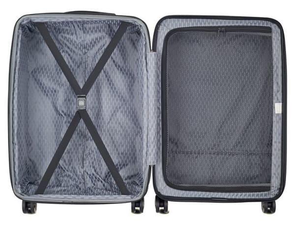 Medium styv resväska - DELSEY PARIS - AIR ARMOR - 68x44x32 cm - 77 liter - Svart