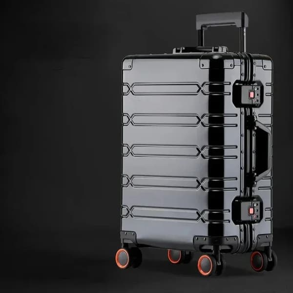 Rejsetaske, Metalbygning, Spinnerhjul,29", Sort